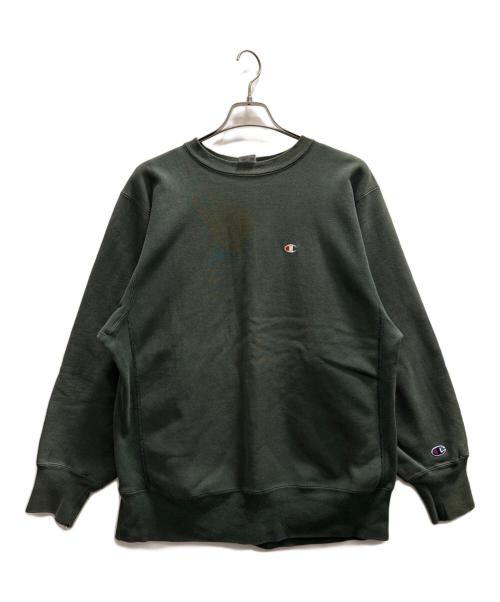 Champion REVERSE WEAVE（チャンピオン リバース ウィーブ）Champion REVERSE WEAVE (チャンピオン リバース ウィーブ) 90's後期 クルーネックスウェット グリーン サイズ:XLの古着・服飾アイテム