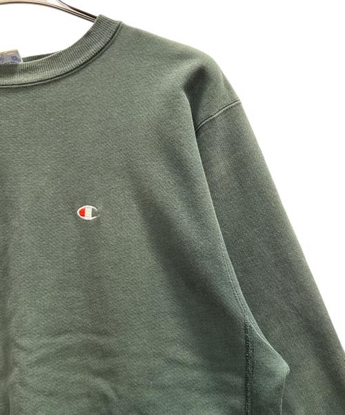 Champion REVERSE WEAVE（チャンピオン リバース ウィーブ）Champion REVERSE WEAVE (チャンピオン リバース ウィーブ) 90's後期 クルーネックスウェット グリーン サイズ:XLの古着・服飾アイテム