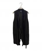 ANN DEMEULEMEESTERアンドゥムルメステール）の古着「ロングジレ」｜ブラック