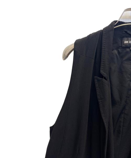 ANN DEMEULEMEESTER（アンドゥムルメステール）ANN DEMEULEMEESTER (アンドゥムルメステール) ロングジレ ブラック サイズ:36の古着・服飾アイテム