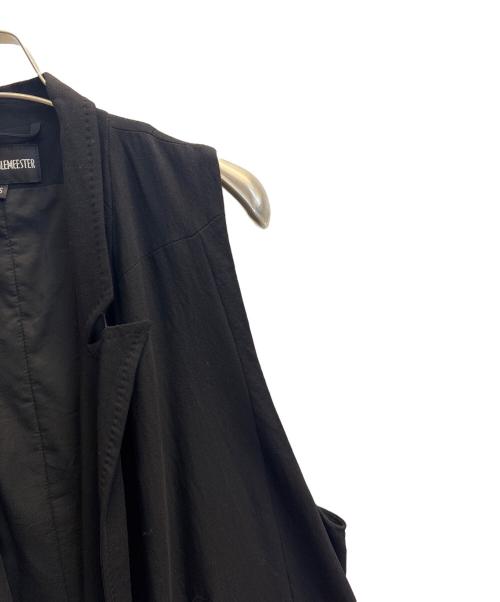 ANN DEMEULEMEESTER（アンドゥムルメステール）ANN DEMEULEMEESTER (アンドゥムルメステール) ロングジレ ブラック サイズ:36の古着・服飾アイテム