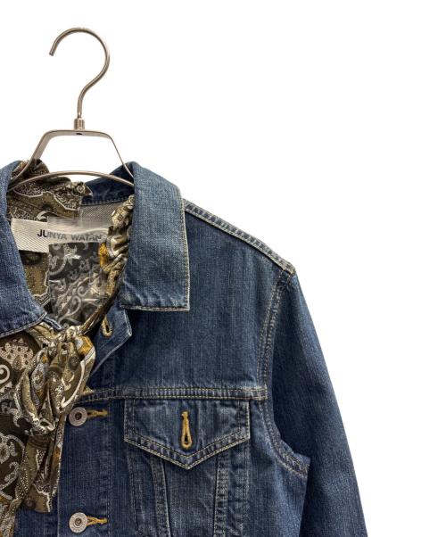 JUNYA WATANABE COMME des GARCONS（(ジュンヤワタナベ コムデギャルソン）JUNYA WATANABE COMME des GARCONS ((ジュンヤワタナベ コムデギャルソン) ペイズリーワンピースドッキングデニムジャケット インディゴ サイズ:XSの古着・服飾アイテム