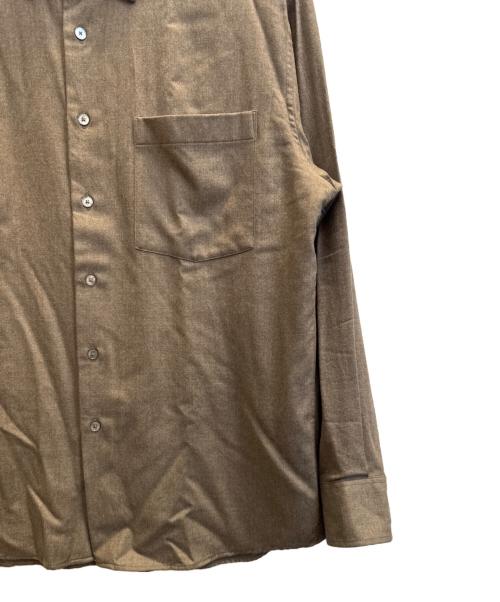 AURALEE（オーラリー）AURALEE (オーラリー) SUPER LIGHT WOOL SHIRT ブラウン サイズ:3の古着・服飾アイテム