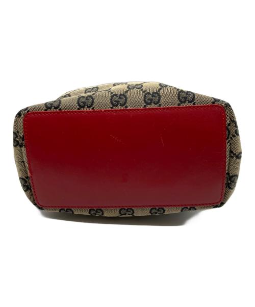 GUCCI（グッチ）GUCCI (グッチ) ミニトートバッグ レッド×ブラウンの古着・服飾アイテム