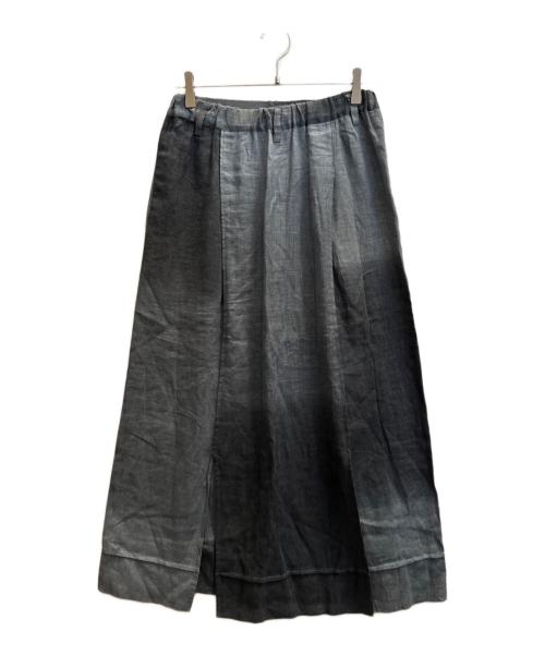 ISSEY MIYAKE（イッセイミヤケ）ISSEY MIYAKE (イッセイミヤケ) リネンスカート ブルー サイズ:Мの古着・服飾アイテム