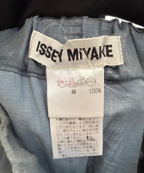 ISSEY MIYAKE（イッセイミヤケ）ISSEY MIYAKE (イッセイミヤケ) リネンスカート ブルー サイズ:Мの古着・服飾アイテム