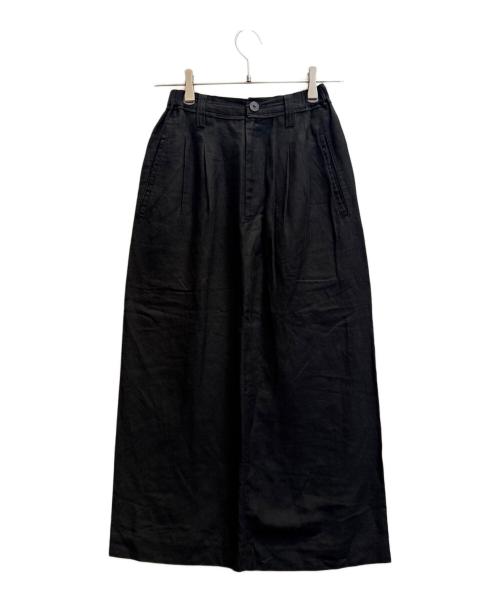 ISSEY MIYAKE（イッセイミヤケ）ISSEY MIYAKE (イッセイミヤケ) リネンレーヨンスカート ブラック サイズ:Ｓの古着・服飾アイテム