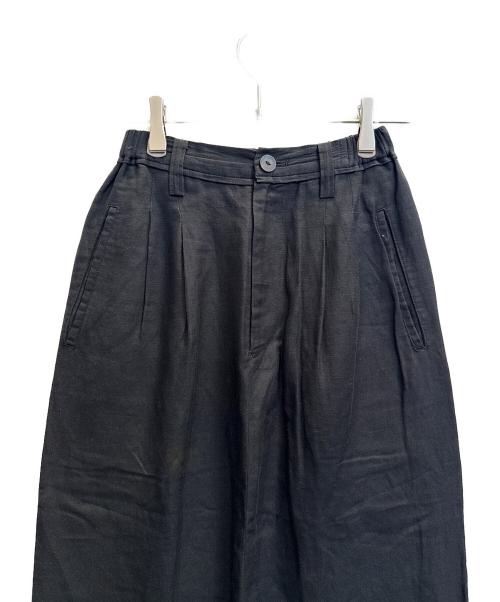 ISSEY MIYAKE（イッセイミヤケ）ISSEY MIYAKE (イッセイミヤケ) リネンレーヨンスカート ブラック サイズ:Ｓの古着・服飾アイテム