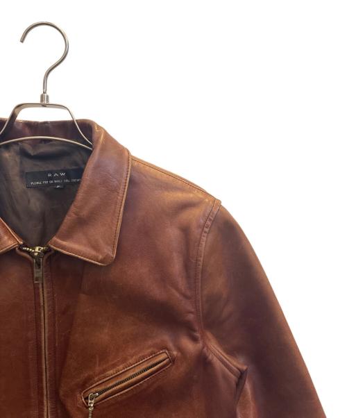 RAW（ロゥ）RAW (ロゥ) レザージャケット ブラウン サイズ:フリーの古着・服飾アイテム