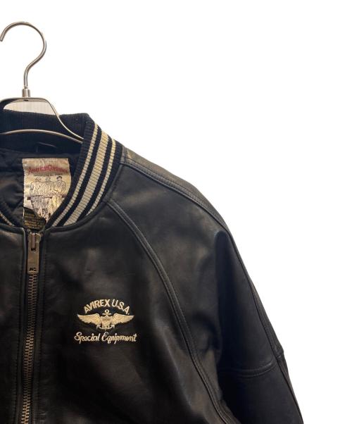 AVIREX（アヴィレックス）AVIREX (アヴィレックス) レザースタジャン ブラック サイズ:XSの古着・服飾アイテム
