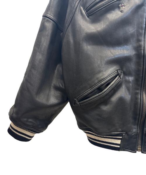 AVIREX（アヴィレックス）AVIREX (アヴィレックス) レザースタジャン ブラック サイズ:XSの古着・服飾アイテム