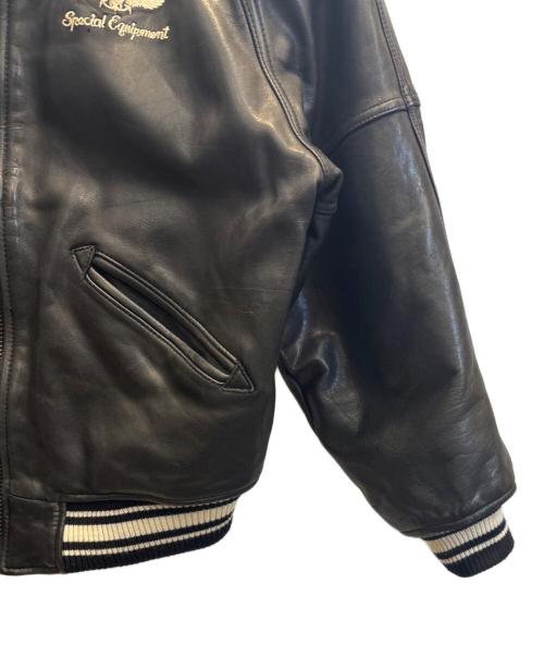 AVIREX（アヴィレックス）AVIREX (アヴィレックス) レザースタジャン ブラック サイズ:XSの古着・服飾アイテム