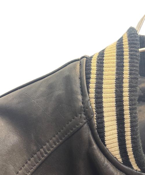 AVIREX（アヴィレックス）AVIREX (アヴィレックス) レザースタジャン ブラック サイズ:XSの古着・服飾アイテム