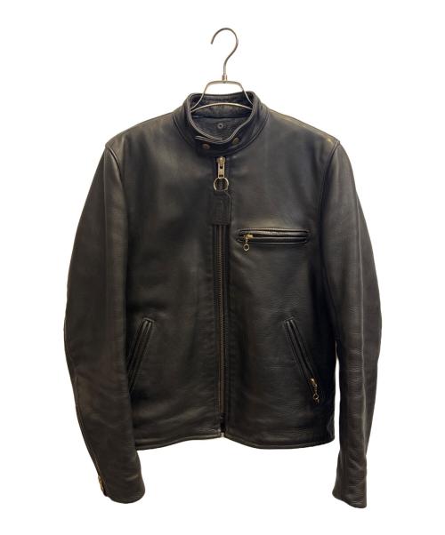 VANSON（バンソン）VANSON (バンソン) シングルライダースジャケット ブラック サイズ:38の古着・服飾アイテム