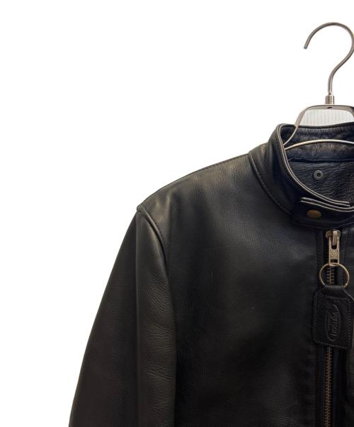 VANSON（バンソン）VANSON (バンソン) シングルライダースジャケット ブラック サイズ:38の古着・服飾アイテム