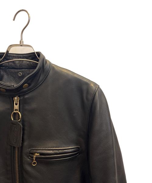 VANSON（バンソン）VANSON (バンソン) シングルライダースジャケット ブラック サイズ:38の古着・服飾アイテム