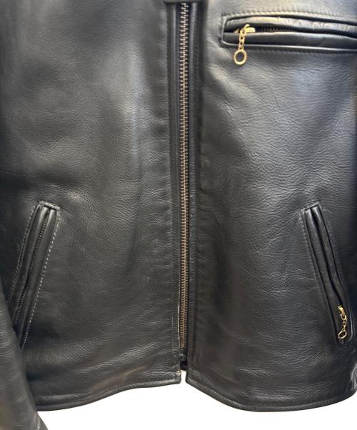 VANSON（バンソン）VANSON (バンソン) シングルライダースジャケット ブラック サイズ:38の古着・服飾アイテム
