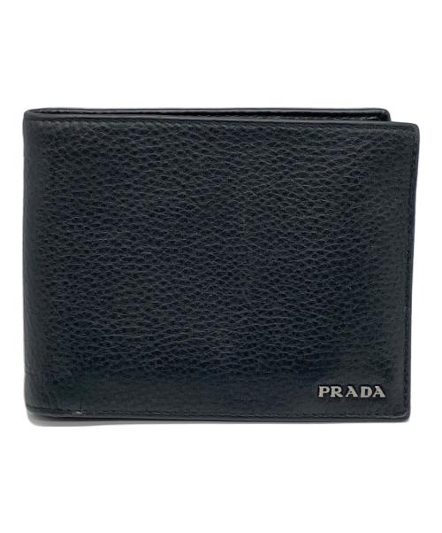 PRADA（プラダ）PRADA (プラダ) 2つ折り財布 ブラックの古着・服飾アイテム