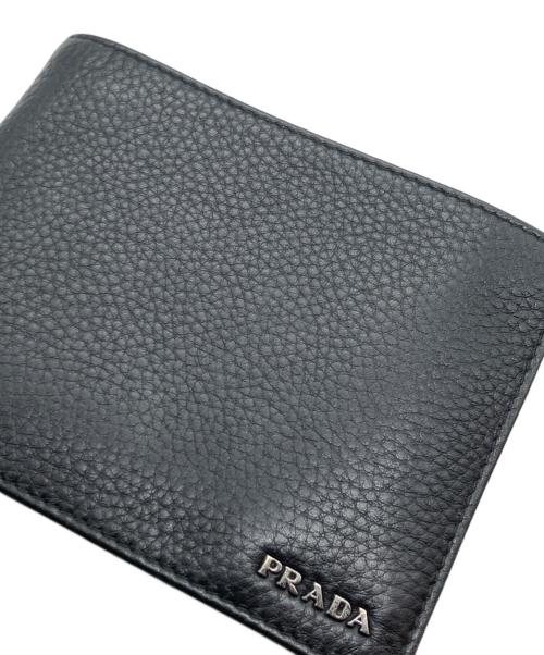 PRADA（プラダ）PRADA (プラダ) 2つ折り財布 ブラックの古着・服飾アイテム