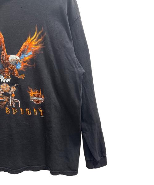 HARLEY-DAVIDSON（ハーレーダビッドソン）HARLEY-DAVIDSON (ハーレーダビッドソン) 長袖カットソー ブラック サイズ:XLの古着・服飾アイテム