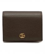 GUCCIグッチ）の古着「バイカラースモールウォレット　ダブルＧ」｜ピンク×グレー