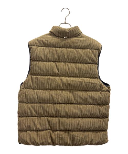 Patagonia（パタゴニア）Patagonia (パタゴニア) リバーシブル・コットン・ダウン・ベスト ベージュ×ネイビー サイズ:Ｌの古着・服飾アイテム