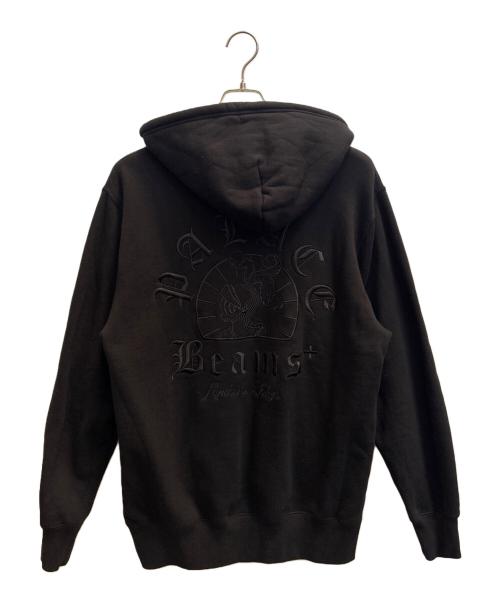 BEAMS PLUS（ビームスプラス）BEAMS PLUS (ビームスプラス) GRAPHIC HOODパーカー　 ブラック サイズ:Мの古着・服飾アイテム