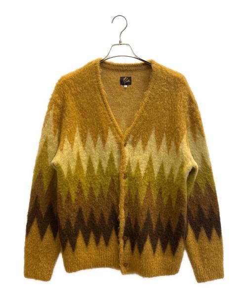 Needles（ニードルズ）Needles (ニードルズ) Mohair Cardigan - Zigzag イエロー サイズ:Ｌの古着・服飾アイテム