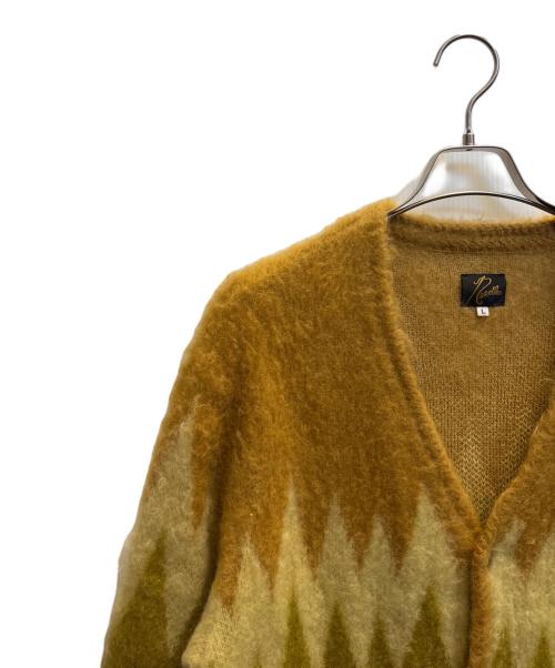 Needles（ニードルズ）Needles (ニードルズ) Mohair Cardigan - Zigzag イエロー サイズ:Ｌの古着・服飾アイテム