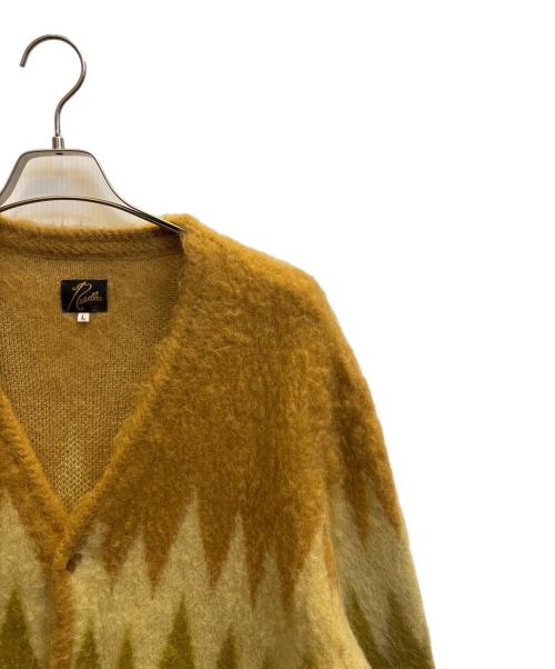 Needles（ニードルズ）Needles (ニードルズ) Mohair Cardigan - Zigzag イエロー サイズ:Ｌの古着・服飾アイテム
