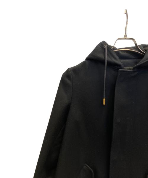 THE RERACS（ザ リラクス）THE RERACS (ザ リラクス) フーデットウールコート ブラック サイズ:36の古着・服飾アイテム