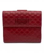 GUCCIグッチ）の古着「グッチシマ　2つ折り財布」｜レッド