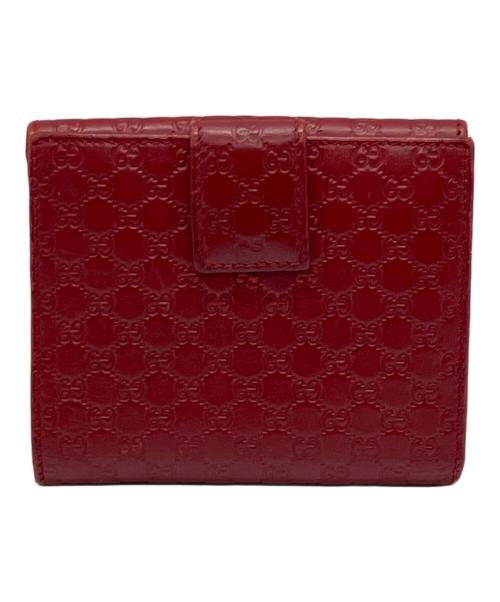 GUCCI（グッチ）GUCCI (グッチ) グッチシマ　2つ折り財布 レッドの古着・服飾アイテム