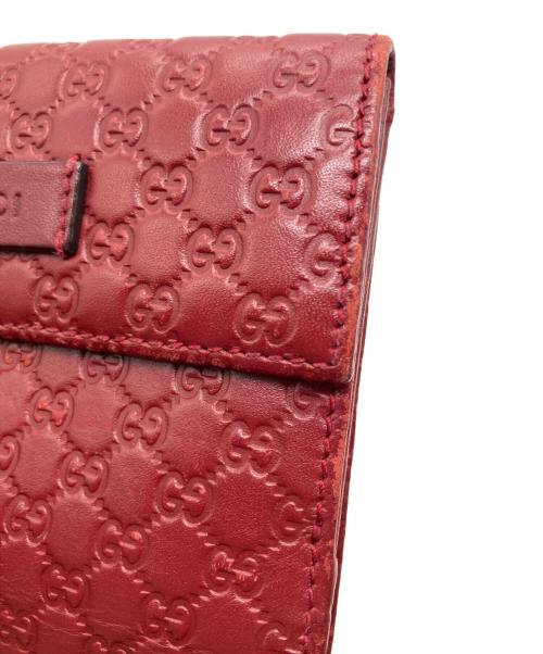 GUCCI（グッチ）GUCCI (グッチ) グッチシマ　2つ折り財布 レッドの古着・服飾アイテム