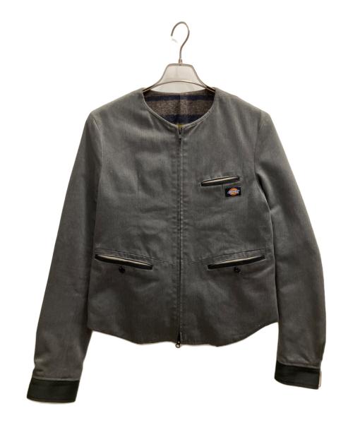 Dickies（ディッキーズ）Dickies (ディッキーズ) TAKAHIROMIYASHITA TheSoloIst. (タカヒロミヤシタ ザソロイスト) ブランケットライナー再構築ノーカラージャケット グレー サイズ:SIZE Mの古着・服飾アイテム