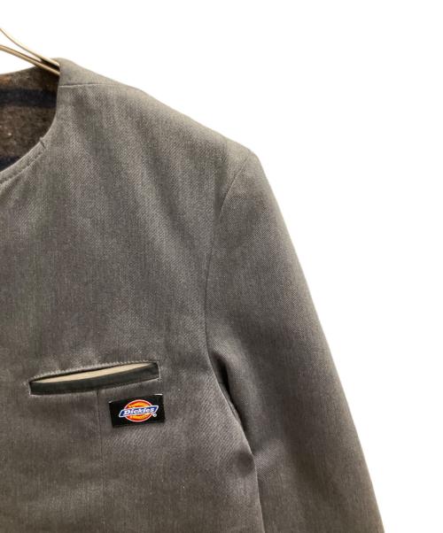 Dickies（ディッキーズ）Dickies (ディッキーズ) TAKAHIROMIYASHITA TheSoloIst. (タカヒロミヤシタ ザソロイスト) ブランケットライナー再構築ノーカラージャケット グレー サイズ:SIZE Mの古着・服飾アイテム