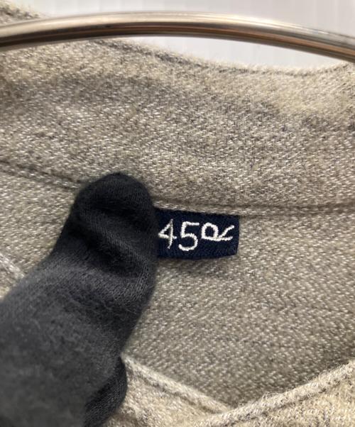 45R（フォーティファイブ・アール）45R (フォーティファイブ・アール) 撚り杢ネルの908シャツ グレー サイズ:SIZE 2の古着・服飾アイテム