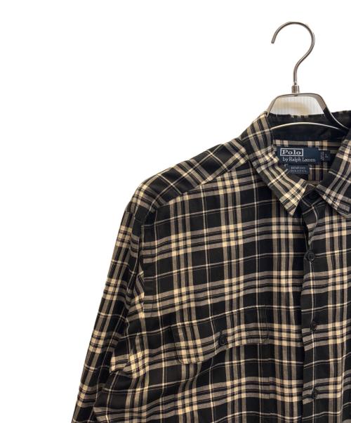 POLO RALPH LAUREN（ポロ・ラルフローレン）POLO RALPH LAUREN (ポロ・ラルフローレン) 長袖シャツ　BENFORD ブラック×ホワイト サイズ:Ｌの古着・服飾アイテム