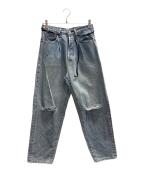 steinシュタイン）の古着「VINTAGE REPRODUCTION DAMAGE DENIM JEANS」｜ブルー