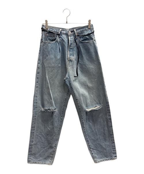 stein（シュタイン）stein (シュタイン) VINTAGE REPRODUCTION DAMAGE DENIM JEANS ブルー サイズ:Ｓの古着・服飾アイテム