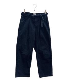 undecorated MAN（アンデコレイテッドマン）の古着「ベルテッドコーデュロイパンツ」｜ネイビー