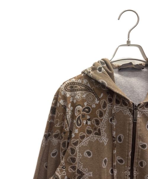 ETRO（エトロ）ETRO (エトロ) 総柄ジップパーカー ブラウン サイズ:Мの古着・服飾アイテム