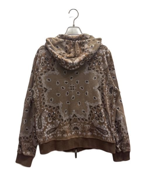 ETRO（エトロ）ETRO (エトロ) 総柄ジップパーカー ブラウン サイズ:Мの古着・服飾アイテム