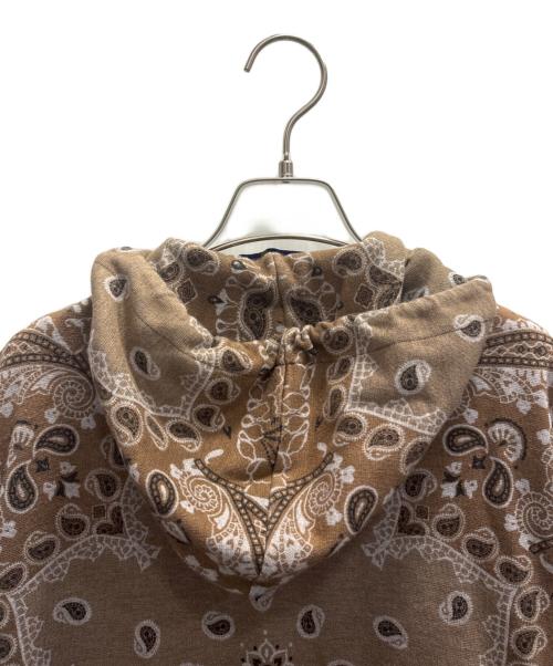 ETRO（エトロ）ETRO (エトロ) 総柄ジップパーカー ブラウン サイズ:Мの古着・服飾アイテム