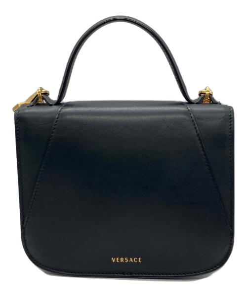 VERSACE（ヴェルサーチ）VERSACE (ヴェルサーチ) ヴィルトゥス　スモールショルダーバッグ ブラックの古着・服飾アイテム