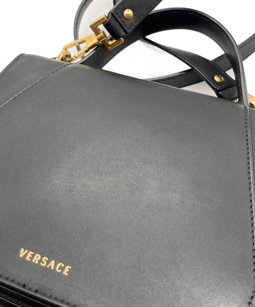 VERSACE（ヴェルサーチ）VERSACE (ヴェルサーチ) ヴィルトゥス　スモールショルダーバッグ ブラックの古着・服飾アイテム