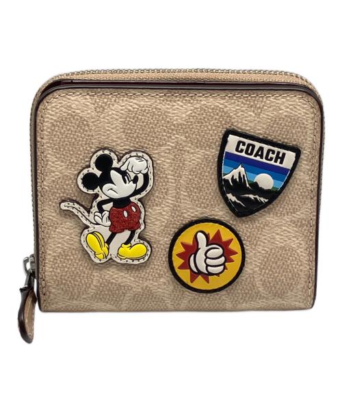 COACH（コーチ）COACH (コーチ) DISNEY (ディズニー) 2つ折り財布 ベージュの古着・服飾アイテム