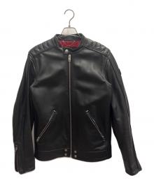 DIESEL（ディーゼル）の古着「シングルライダースジャケット」｜ブラック