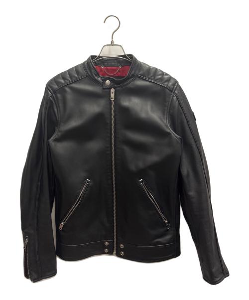 DIESEL（ディーゼル）DIESEL (ディーゼル) シングルライダースジャケット ブラック サイズ:Ｌの古着・服飾アイテム