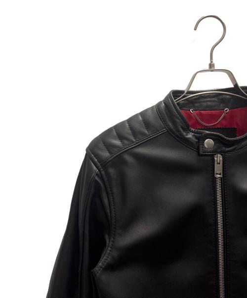 DIESEL（ディーゼル）DIESEL (ディーゼル) シングルライダースジャケット ブラック サイズ:Ｌの古着・服飾アイテム